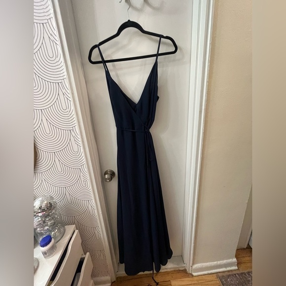 Fame and Partners Navy Wrap Maxi Dress - Picture 2 of 5